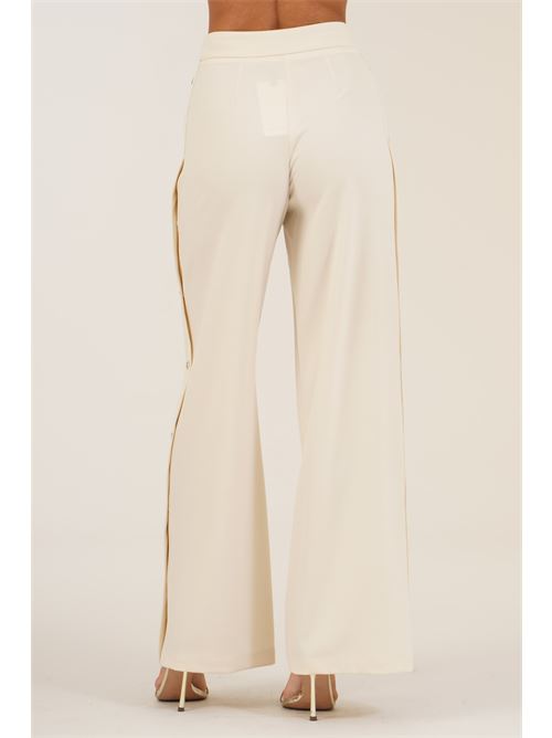 Pantalone in viscosa con bottoni Simona Corsellini | A26CPPA00201VANIGLIA